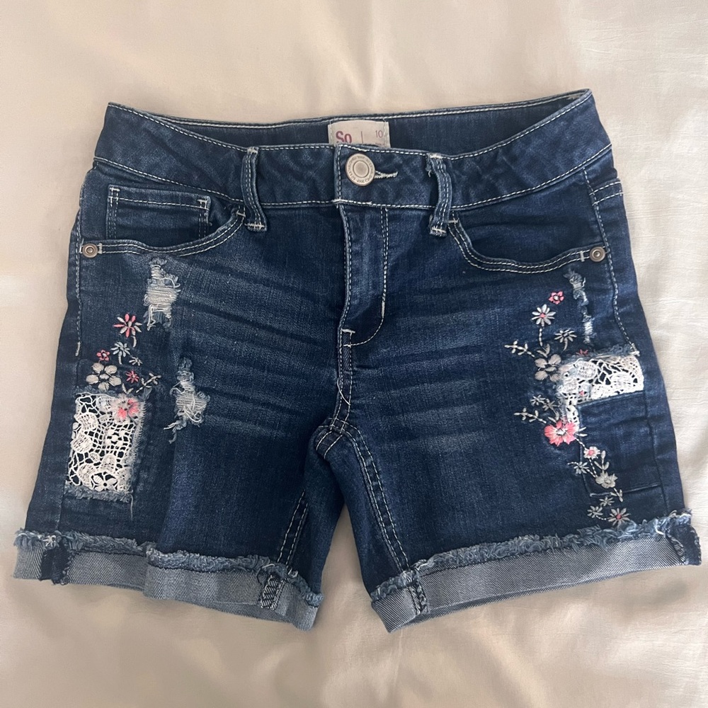 SO Kids Jean Shorts. Size 10